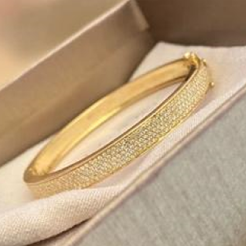 Diamond Bangle 5 Rows With Edge