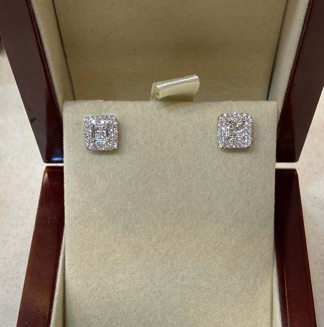 Square Diamond Earrings